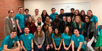 Group of 25 students crowded together